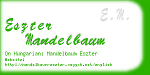 eszter mandelbaum business card